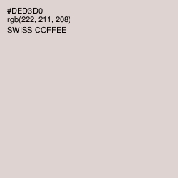 #DED3D0 - Swiss Coffee Color Image